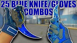 25 BLUE KNIFEGLOVES COMBOS  CSGO Showcase