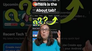 Where did the About tab go?