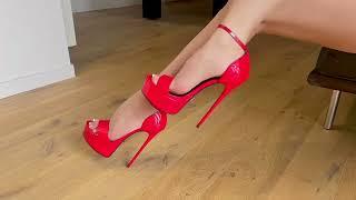 Red Platform High Heels