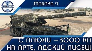 С плюхи -3000 хп на арте адский писец Страдания в World of Tanks