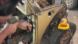 VW Beetle hinge pin and door removal NIGHTMARE