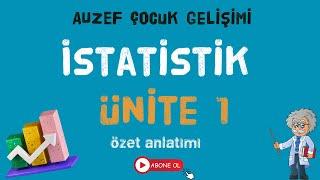 AUZEF Çocuk Gelişimi İstatistik Ünite 1