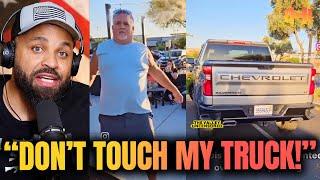 Man Argues With Woman Over Truck DOUBLE PARKED Then Husband Shows Up 