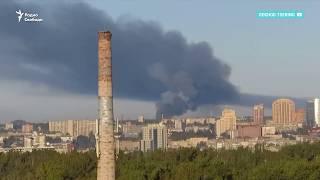 Взрывы на складе боеприпасов в Донецке