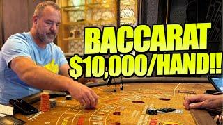 Wild Reactions As I Bet A Whopping $10000 Per Hand in Baccarat