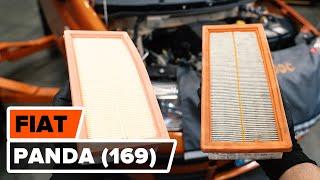 How to change air filter on FIAT PANDA 2 169 TUTORIAL AUTODOC