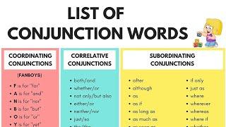 Conjunction Words A Complete List of Conjunctions in English