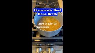 Best Homemade Beef Bone Broth Recipe for Carnivore Diet Weight Loss How to make bone broth #shorts