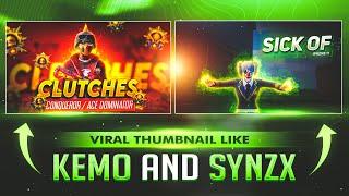 Make This Thumbnail Like Kemo & Synzx  in Mobile  How to Make Thumbnail like Kemo and Synzx