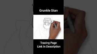 Grunkle Stan Tracing Page Link In Description #shorts #tracing #grunklestan  #drawinggallery