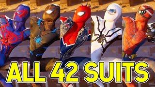 ALL 42 Spider-Man SUITS & COSTUMES Every Suit + New Far From Home and All DLC Suits Spider-Man PS4