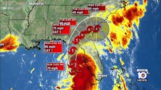 Tropical Storm Debby intensifying in Florida Gulf Coast