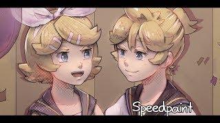 【Speedpaint】Kagamine 10th Birthday【+VoiceOver】