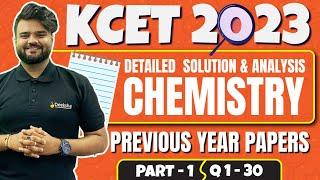 KCET Previous Year Paper Solution  KCET 2023 Chemistry Paper Solution Part 1 #kcetpyq