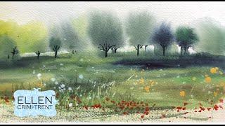 Easy Abstract Watercolor Landscape for Beginners
