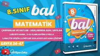 8.Sınıf Bal Matematik - Çarpanlar ve Katlar - Aralarında Asla Sayılar - Sayfa 34-47