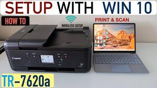 Canon Pixma TR7620a Setup With Windows Laptop Install Drivers Print & Scan Video.