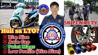 HULI SA LTO 5K PENALTY  Paint Mags Motorcycle Rim Axle Cap and Tire Size  Vivas Malimban