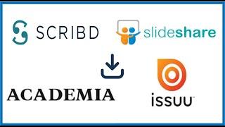 COMO DESCARGAR DE SCRIBD SLIDESHARE ISSUU Y ACADEMIA  LIBROS PDF ARCHIVOS DOCUMENTOS