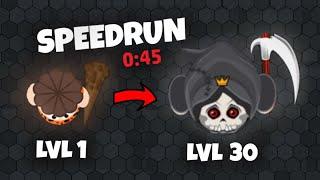 Evowars.io - Speedrun to New Level 30 Reaper Max Evolution 100000+ in 45 Seconds