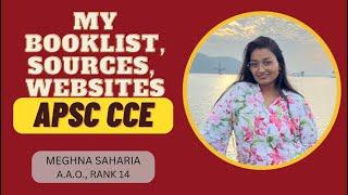 APSC CCE Booklist  Secret Source helpful for ADRE  Meghna Saharia Assistant Accounts Officer