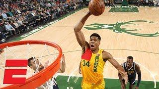 Giannis Antetokounmpo puts on a dunk show in Bucks’ win vs. Nuggets  NBA Highlights