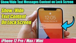 iPhone 1212 Pro How to ShowHide Text Messages Content on the Lock Screen