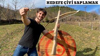 Arbaletle Çivi Atmak Cam Şişelerin İçinden Geçtim  Tatar yayı Crossbow