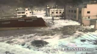 Caught on Tape Tsunami hits Japan port town