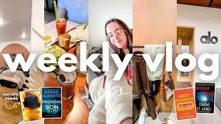 i read 4 books library haul + health chats and updates  WEEKLY VLOG