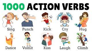 1000 Action Verbs  Common Action Verbs in English  Part 1  English Vocabulary with Picture 