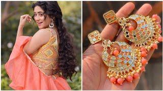 Shivangi Joshi dress same colour beautiful earrings #shivangijoshi #subcribe