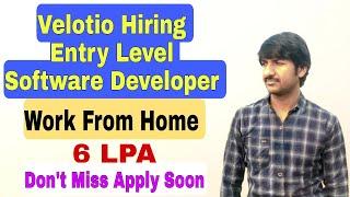 velotio Hiring Entry Level Software Engineer  Work From Home job  @byluckysir