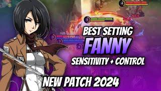 BEST FANNY SENSITIVITY SETTING  FANNY SETTING CONTROL 2024 - Mobile Legends