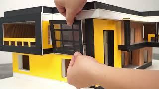 How To Make Mini House With Cement and Bricks - Miniature house with lights #construction #diy