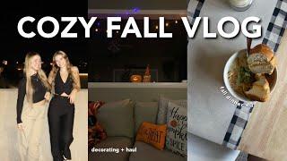 Cozy fall vlog decor haul decorating and fall cooking
