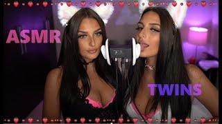 ASMR KITTY TWINS LICKING YOUR EARS   NO TALKING 