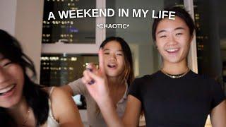A WEEKEND IN MY LIFE  staying over in NYC HAUL mukbang w my  annoying sisters