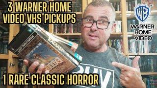 3 WARNER HOME VIDEO VHS PICKUPS  WITH 1 CLASSIC HORROR MOVIE 