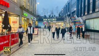 Aberdeen Scotland Amazing winter walk  4k HDR  March 2024