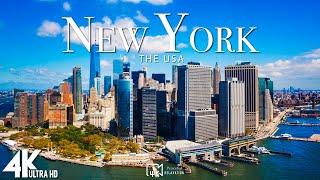 FLYING OVER NEW YORK 4K UHD - Relaxing Music With Beautiful Natural Landscape 4K Video Ultra HD