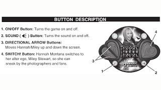 Hannah Montana LCD Game - Operating Instructions