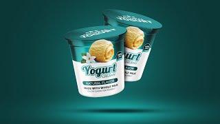 Yogurt Packaging Design  Vanilla   Photoshop Tutorial