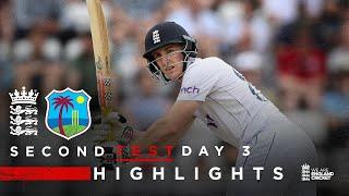 Brook Hits 71* To Build England Lead  Highlights - England v West Indies Day 3  Rothesay Test 2024