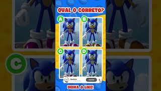  Qual o CORRETO personagens do SONIC?  #quiz #sonic #qualocorreto