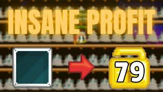 PROFIT 79WLS  WITH MASSING DISPLAY BLOCK GROWTOPIA INSANE PROFIT  How To Get Rich Fast 2021