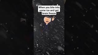 AHH IT HURTS #ice #water #freezing #brainfreeze #funny #smilingfriends #everest