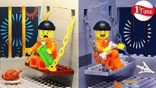 FIRST TIME IN JAIL  Good Prisoner vs Bad Prisoner in Prison Break  LEGO Land