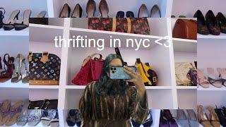 digging through vintage clothing in NYC thrift with me all over the city