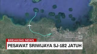 Sebelum Hilang Kontak Pesawat Sriwijaya SJ-182 Jatuh Sempat Mengalami Penurunan Drastis